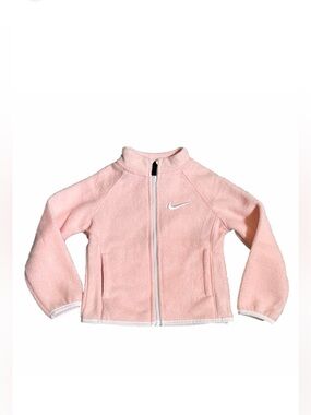 Nike Girls' Arctic High Pile Fleece Spring Jacket—Echo Pink 2T